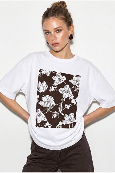 Hiccup LUCCI Tricou Oversized Din Bumbac Cu Imprimeu Floral