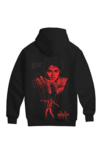 SVART WEAR سويت شيرت مايكل جاكسون للجنسين كبير الحجم مصنوع من القطن بنسبة 100%
