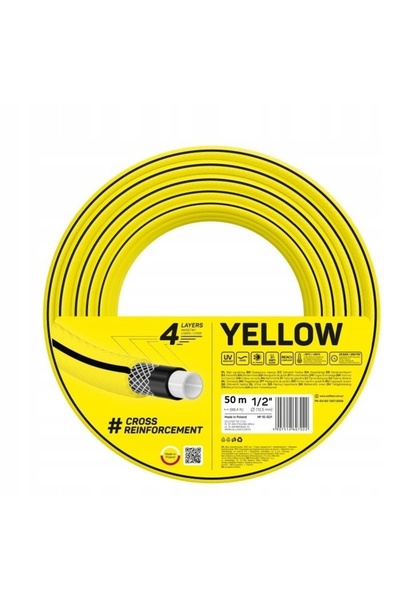 Cellfast 4YELLOW 1/2 " 50m furtun de grădină cu 4 straturi