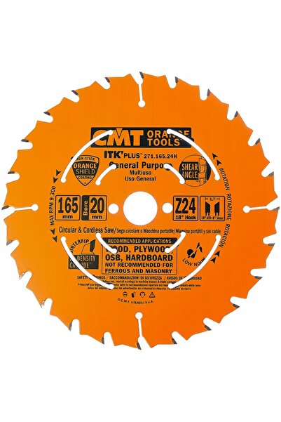 CMT PIŁA ITK PLUS FERĂSTRĂU CU DISC 165x20 PENTRU TĂIERE LEMN 271.165.24H