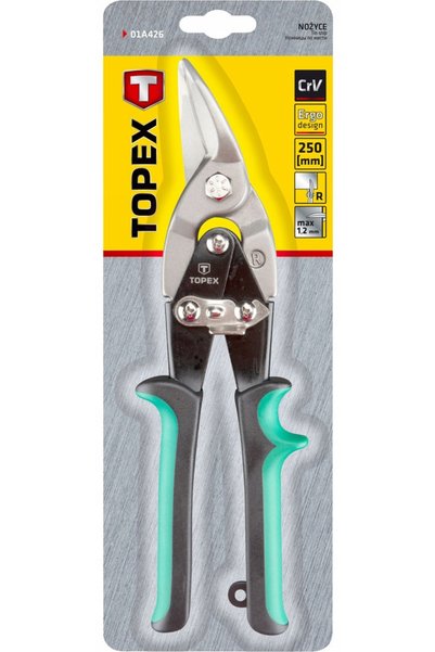 NO BRAND Foarfecă pentru tablă 250mm pentru dreptaci Topex 01A426