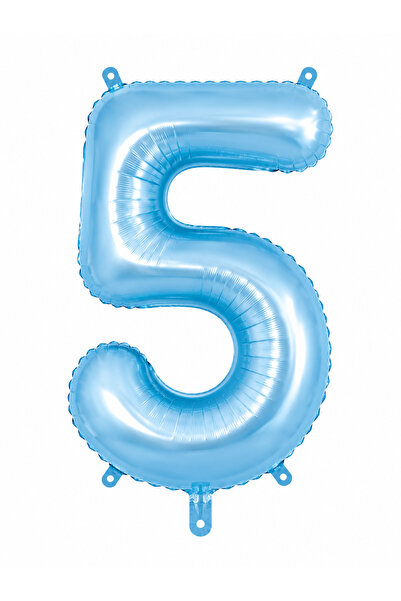 5 Mavi Rakam Balon 76cm