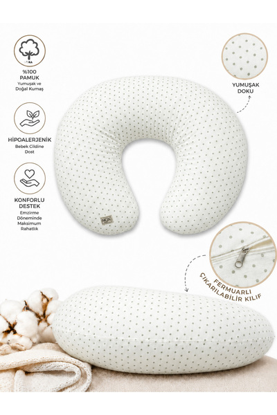 ngn collection Breastfeeding Pillow, 100% Cotton Washable Zippered Breastfeed...