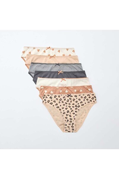 KIABI Pack of 7 panties BROWN