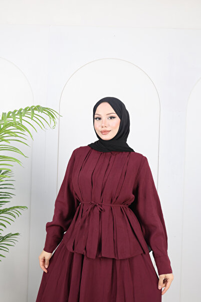Livora Butik Design Pleated Skirt Suit