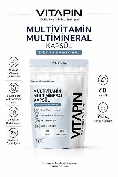 Multivitamin Multimineral 60 Kapsül