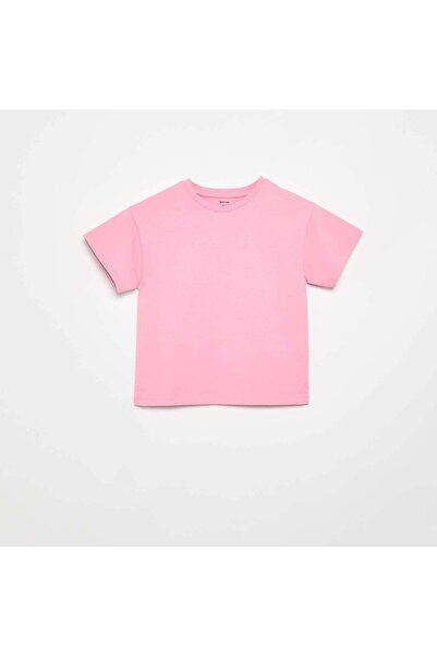 KIABI Short-sleeved Tough Cotton T-shirt PINK