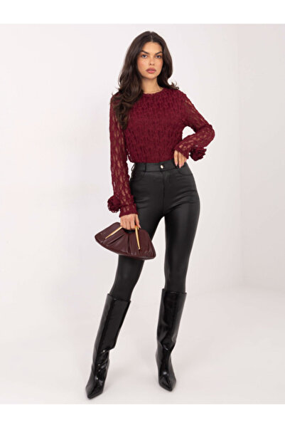 Italy Moda Bluza Dama, ITALY MODA, Viscoza, Maneca lunga, Bordo, model IT-BZ-...