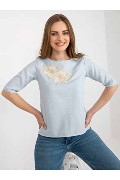 LAKERTA Bluza Dama, LAKERTA, Poliester, Maneca scurta, Albastru deschis, mode...