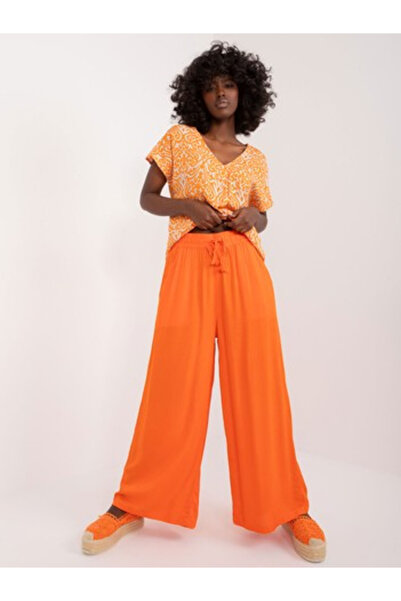 Sublevel Women's Pants, Sublevel, Viscose, Orange, model D73761M62237D