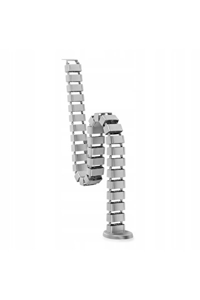 Spacetronik Organizator cabluri tip coloană, 128cm, reglabil, gri
