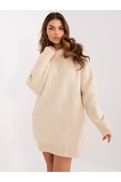 BADU Rochie Dama, BADU, Acril, Maneca lunga, Bej deschis, model BA-SK-0568-1.20