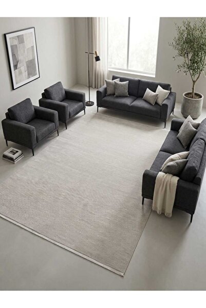 NOVA HALI Bambu Tarz 4 m2 - 6 m2 Metrekare Salon Halısı Antialerjik Dokuma Ha...