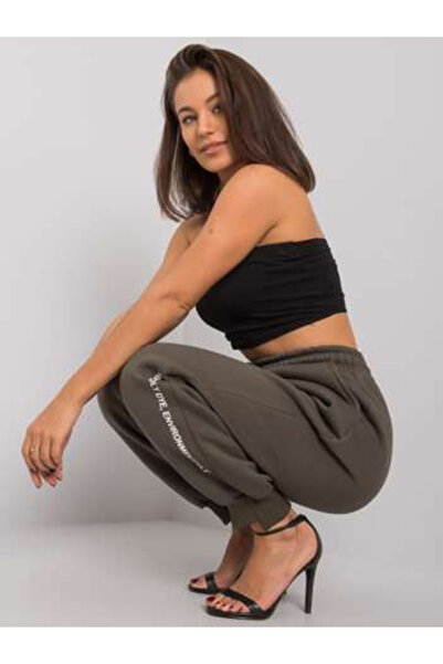Relevance Pantaloni Trening Dama Lunga, Sport, RELEVANCE, Khaki Casual Model ...