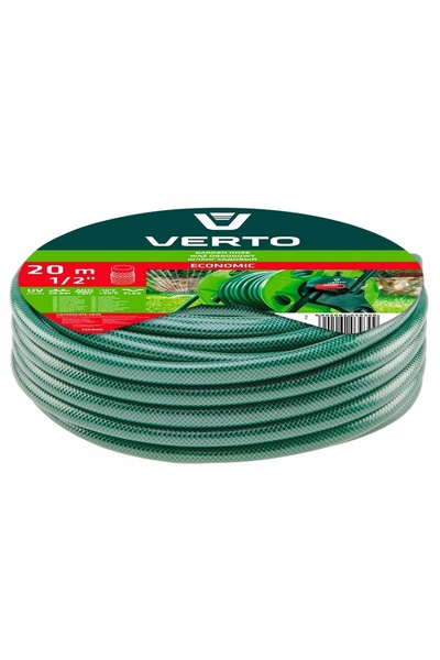 VERTO Set de irigare cu suport, furtun de grădină 20m 1/2 ", aspersor și raco...