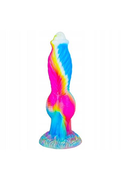 Lelex Vibrator Multifuncțional Dildo Colorat Anal-Vaginal Cu Telecomandă 26,5cm