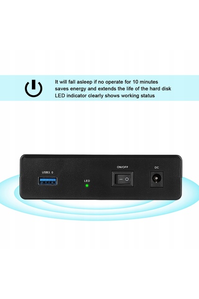 NO BRAND Carcasă pentru disc 3,5 SATA USB 3.0, slot pentru disc