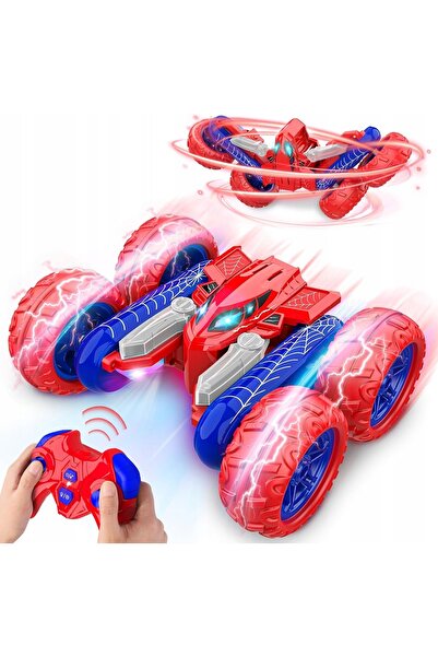 ATOPDREAM Mașină cascadorie Spider-Man, 4x4, telecomandă 2,4 GHz