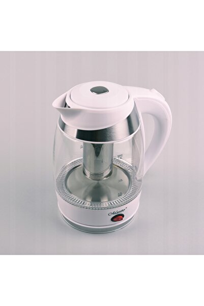 Maestro Fierbător electric MR-065 1,8 l 2200W Sticlă Transparentă Alb