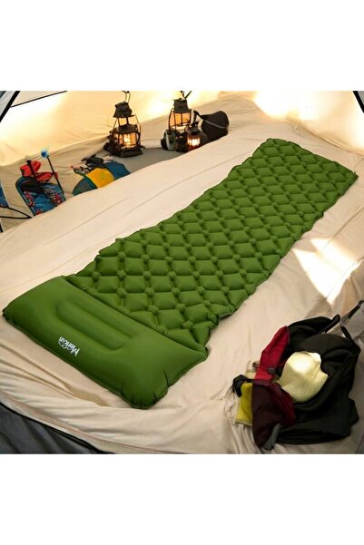 MerKan Saltea de camping și turism pentru cort cu pernă 190x58x5cm