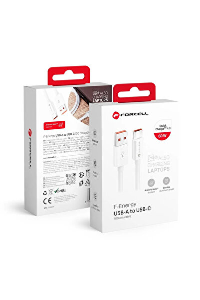 Forcell C336 Καλώδιο φόρτισης και δεδομένων USB-A σε Type-C, QC4.0, 60W, 1μ, ...