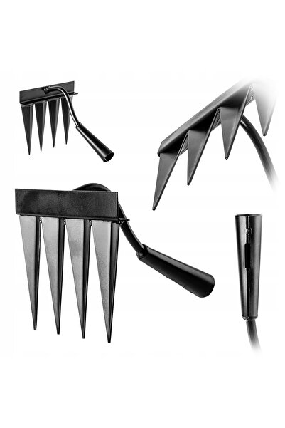KADAX Spatulă pentru încărcat solul, motocoș, sapă, sapă cu 4 dinți, cultivat...
