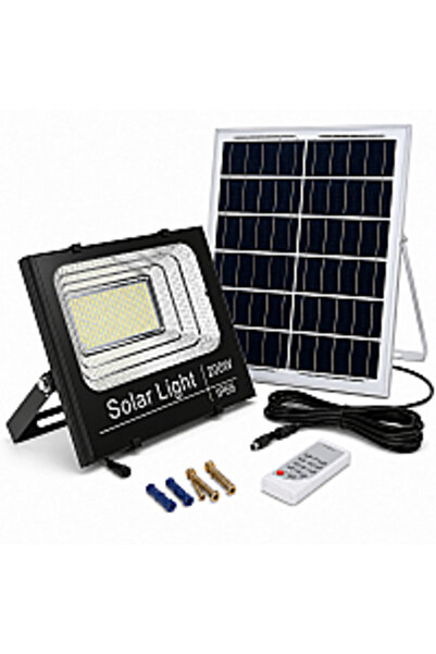 Produs Redus Proiector LED cu Incarcare Solara, Panou Separat, 200W, IP66 pen...
