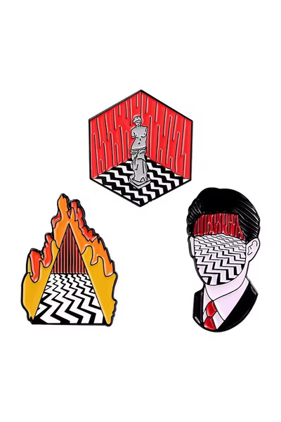 Choice Set Funny TV Twin Peaks Enamel Pins Venus Badges Lapel pins Brooches W...