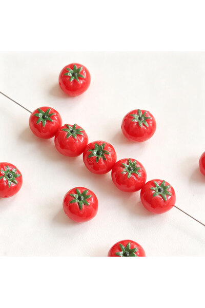 Choice1 tomato 5Pcs 3D Resin Simulation Blueberry Tomato Charms Fruit Pendant...