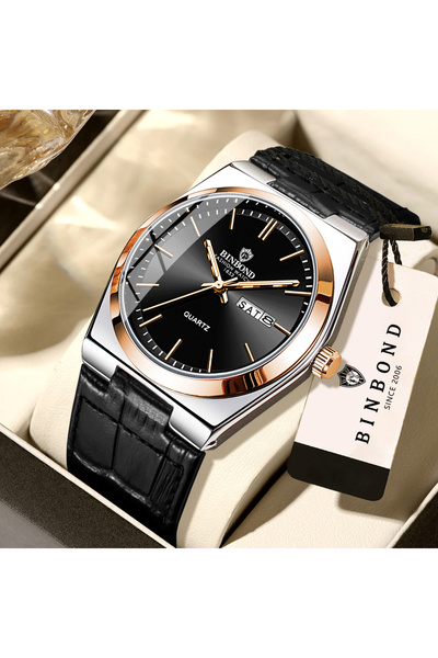 Choice3 5 BINBOND Luxury leather strap quartz wristwatches precise luminous w...