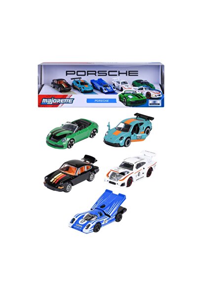 Majorette Set Porsche cu 5 mașini: Mașini metalice pentru copii și colecționari