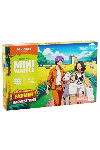 Marioinex Mini Waffle Farmer Timp de recoltare 100 el. Blocuri creative pentr...