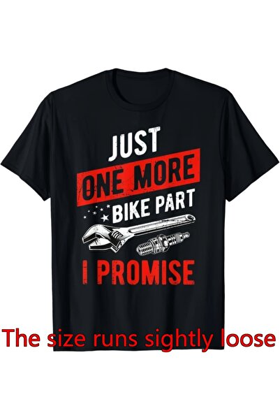 Ekim11 تي شيرت نسائي لراكبي الدراجات - هدية "Just One More Bike Part I Promis...