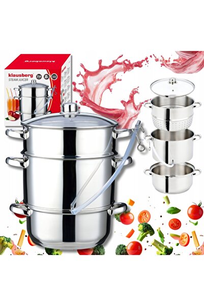 Klausberg SOKOWNIK PAROWY 8L INDUKCJA GAZ KB-9032 GARNEK DO SOKU