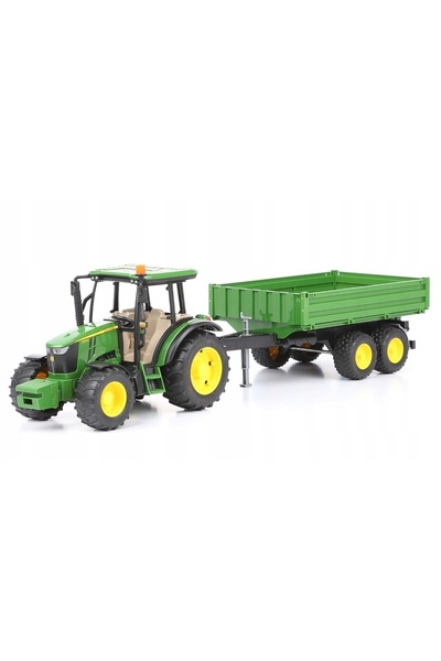 BruderBusiness Tractor John Deere 5115M cu remorcă basculantă pentru copii 3+...