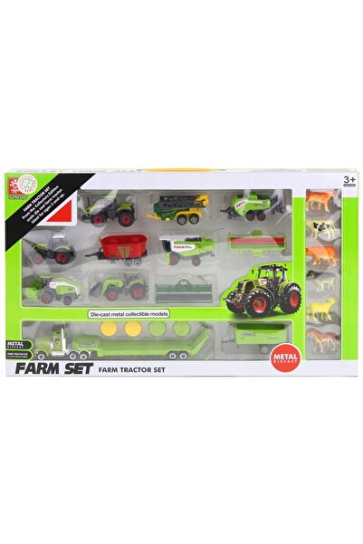 Nobo Kids Vehicule Agricole Tractor Combină Agricolă Set de Utilaje Remorcă P...