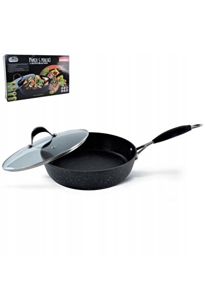 Orionis Tigaie de granit cu capac 28 cm ORION Stoner pentru inducție și cuptor