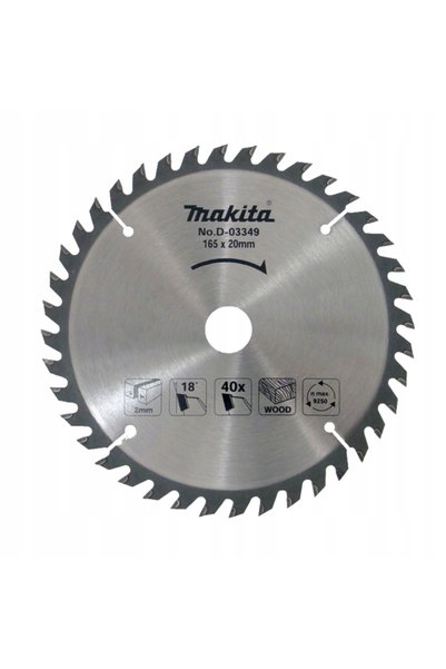 Makita Lamă de ferăstrău pentru lemn cu vârfuri din carbură 165x20 mm 40Z pen...