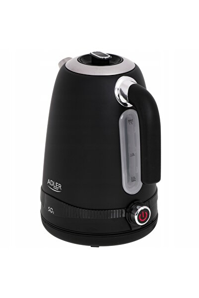 adler Fierbător electric fără fir din metal, 1.7L, 2200W, cu control al tempe...