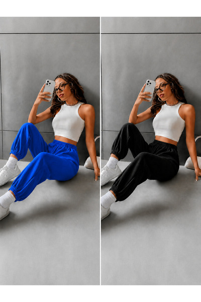 ZİYMO 2-Piece Women's Elastic Waist Trackpants
