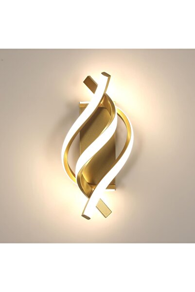LightPlanet Aplica LED Spirala 24W Auriu 3 Culori Lumina 3000K-4000K-6500K