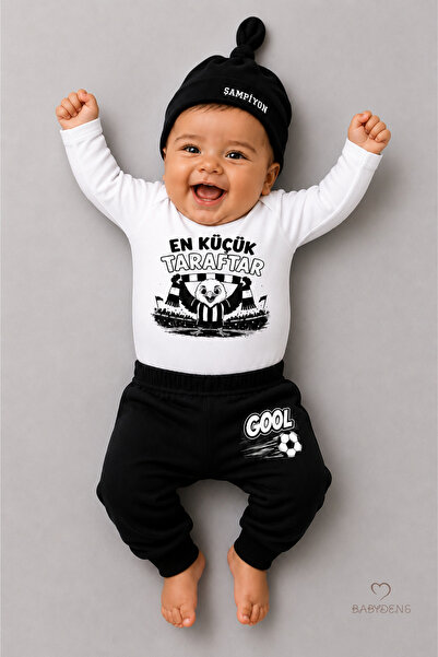 BABYDEN'S طقم أطفال حديثي الولادة مكون من 3 قطع من القطن بنسبة 100% باللونين ...