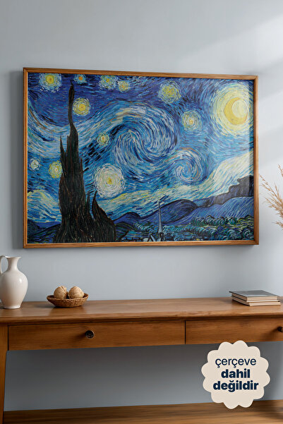 Persona Istanbul Vincent van Gogh "The Starry Night" - Sanat Posteri (Çerçeve...