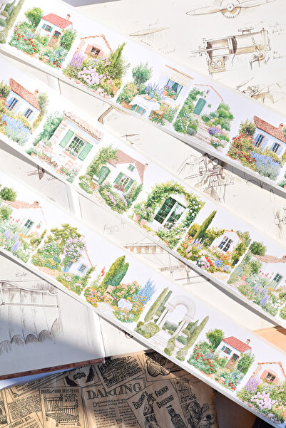 GÖKÇETasarım Country House Washi Tape (5 cm X 2 Meters) / Washi Tape, Scrapbo...