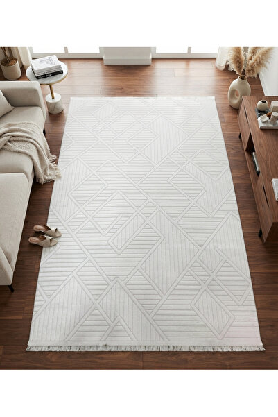 Merinos Vega Serisi %100 Akrilik Modern Blok Geometrik Desenli Yumuşak Dokulu...