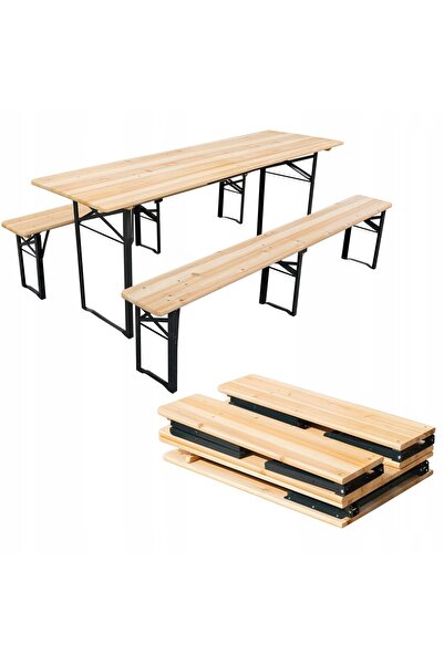 NO BRAND Set picnic SASKA GARDEN 1061177 Lemn natural