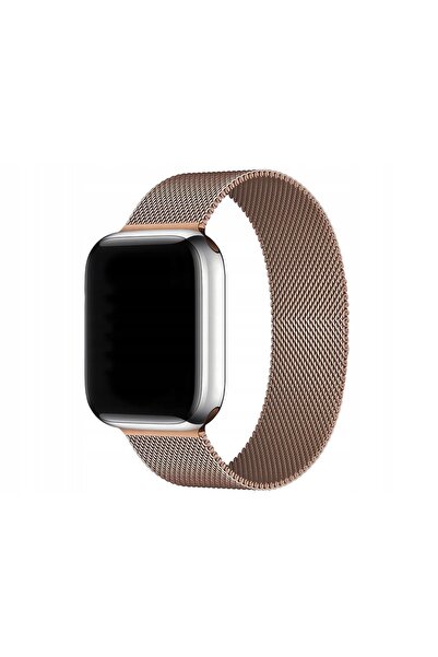 NO BRAND Curea LUNA pentru Apple Watch 3/4/5/6/7/8/SE (42/44/45mm) Aur roz