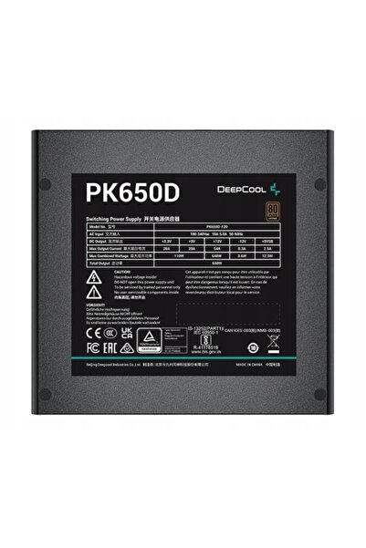 NO BRAND Sursă de alimentare DEEPCOOL PK650D 650W 80 Plus Bronze