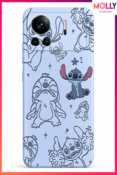 Molly İNFİNİX NOTE 12 VIP İçin Bebe Mavisi Stitch Tatlı Çılgınlık Desenli Sil...