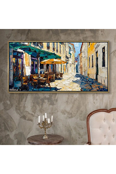 Signtouch Advertising Signtouch European Café Alley Canvas Wall Art 60x120 cm...